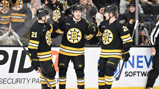 Haggerty: Bruins passing chemistry test with flying colors taken at TD Garden (Bruins). Photo by Eric Canha-Imagn Images