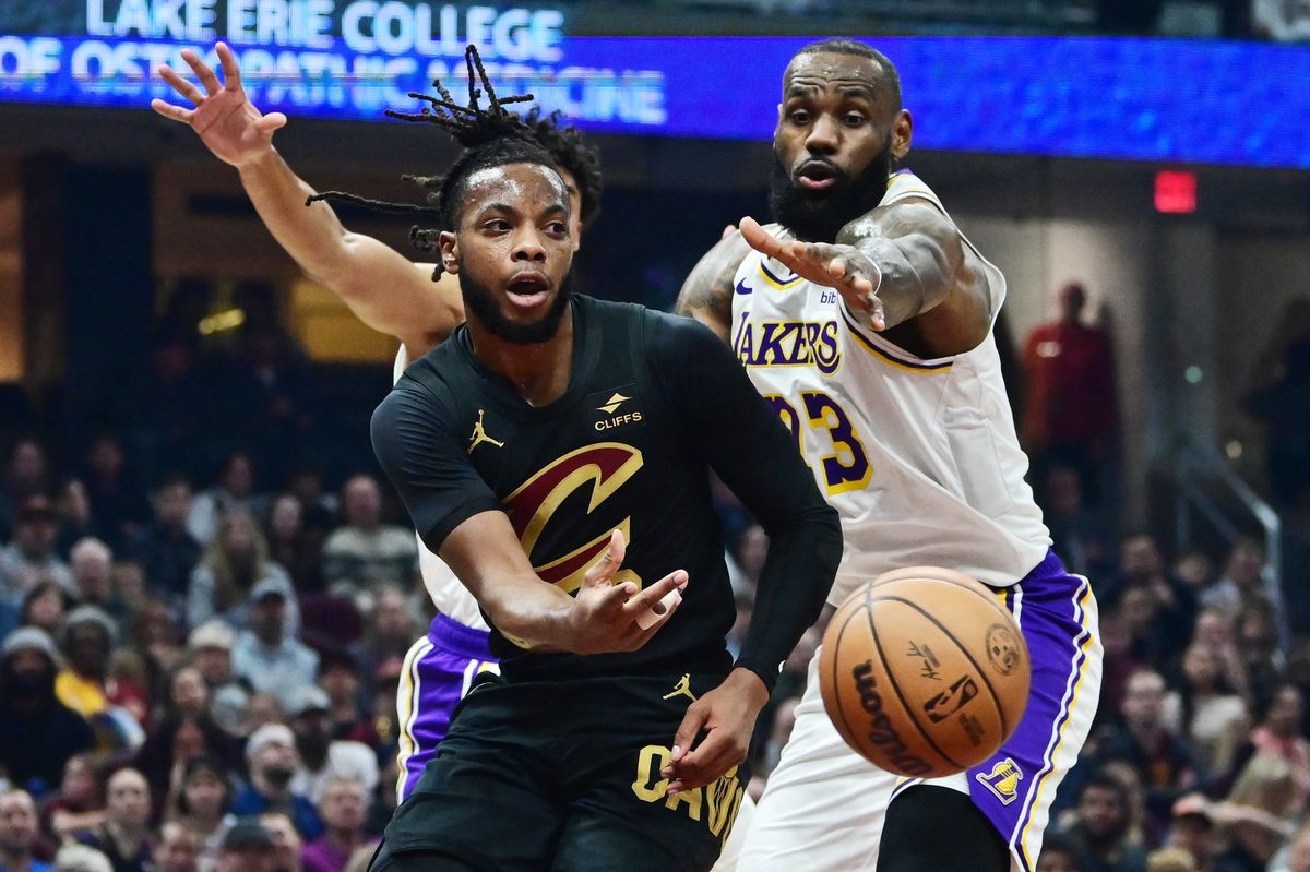 Darius Garland and LeBron James Darius Garland and LeBron James