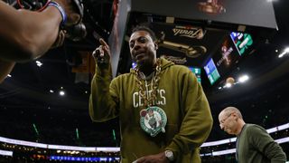 Paul Pierce, Evan Turner explain why this year's Celtics have ben so successful taken at TD Garden (Celtics). Photo by © Peter Casey