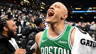 'Grown man' Jordan Walsh earned his team's trust, and he used that to close out the Knicks taken at TD Garden (Celtics). Photo by (Brian Fluharty-Imagn Images)