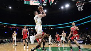 Final: Celtics 115, Bulls 101 - Simons erupts in second half, C's move into 2nd seed taken at TD Garden (Celtics). Photo by (Bob DeChiara-Imagn Images)