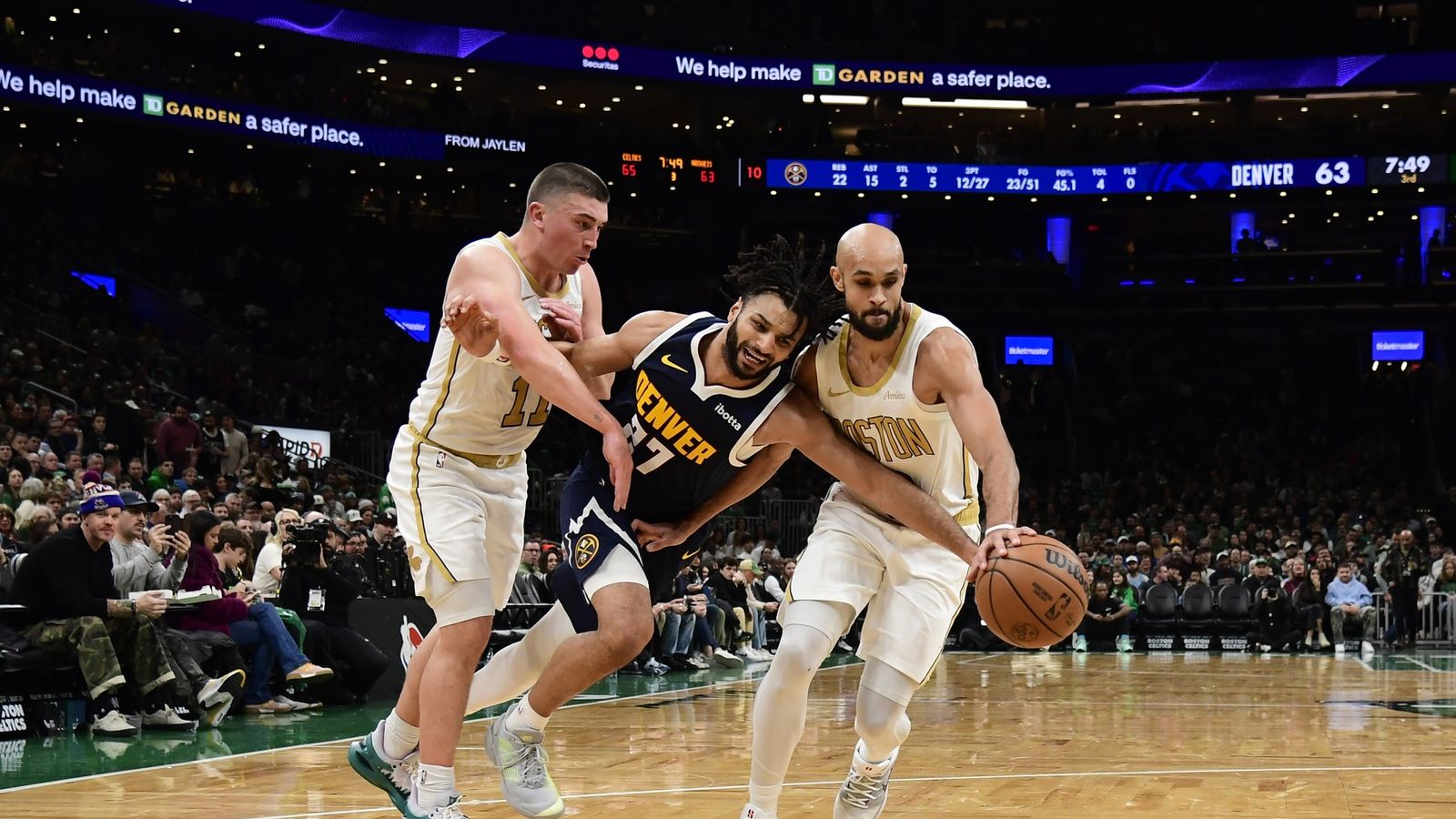 BSJ Live Coverage: Celtics at Nuggets 10:00 p.m. - A shot at an undefeated West Coast road trip taken at Ball Arena (Celtics). Photo by © Bob DeChiara