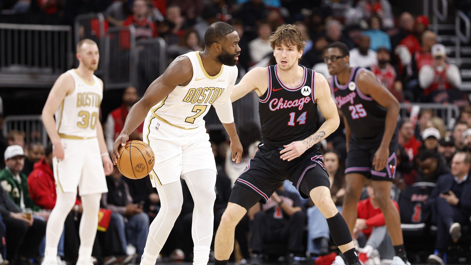 FINAL: Bulls 114, Celtics 111 - Kevin Huerter calls game taken at BSJ Headquarters (Celtics). Photo by © Kamil Krzaczynski