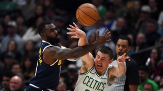 FINAL: Nuggets 103, Celtics 84 - Boston's offense sputters out taken at Ball Arena (Celtics). Photo by © Christopher Hanewinc