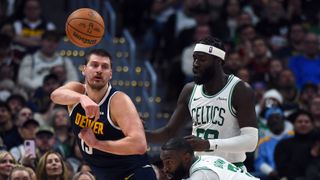 Simone's Six: National media musguidance, physicality, and missed shots in Celtics-Nuggets taken at Ball Arena (Celtics). Photo by © Christopher Hanewinc