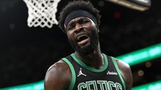 Simone's Six: Neemias Queta's big night, a Jayson Tatum update, and layup prevention in Celtics-Wizards taken at TD Garden (Top story). Photo by © Brian Fluharty