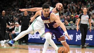 BSJ Game Report: Celtics 120, Suns 112 - Jaylen Brown was dominant taken at TD Garden (Celtics). Photo by © Brian Fluharty