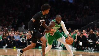 Simone's Six: Defensive chess, offensive checkers, and a Jayson Tatum update in Celtics-Wolves taken at TD Garden (Celtics). Photo by © Bob DeChiara