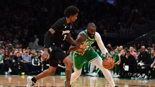 Simone's Six: Defensive chess, offensive checkers, and a Jayson Tatum update in Celtics-Wolves taken at TD Garden (Celtics). Photo by © Bob DeChiara