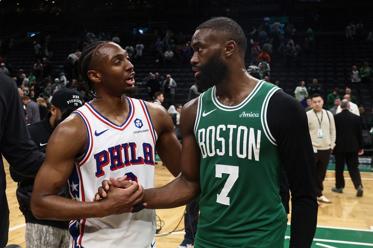 Tyrese Maxey and Jaylen Brown Tyrese Maxey and Jaylen Brown