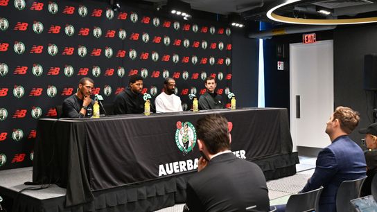 Simone: Paul George and Mike Conley Jr. said what was expected (with some sprinkles of intrigue) taken at The Auerbach Center (Celtics). Photo by © Eric Canha
