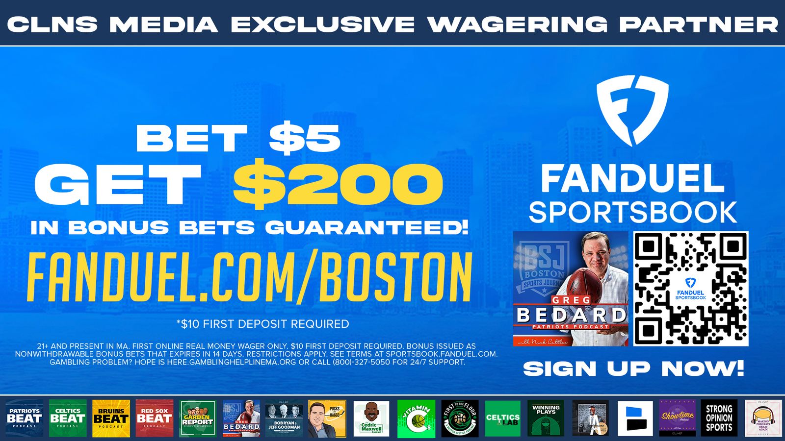 Get $200 in free bets as the Greg Bedard Patriots Podcast is now