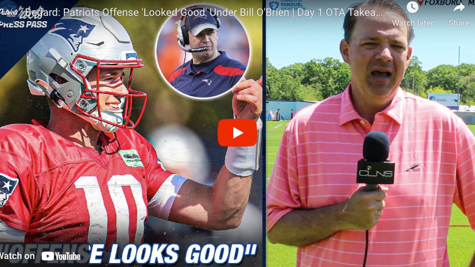 Video: Bedard's Patriots practice observations - Mac, offense and