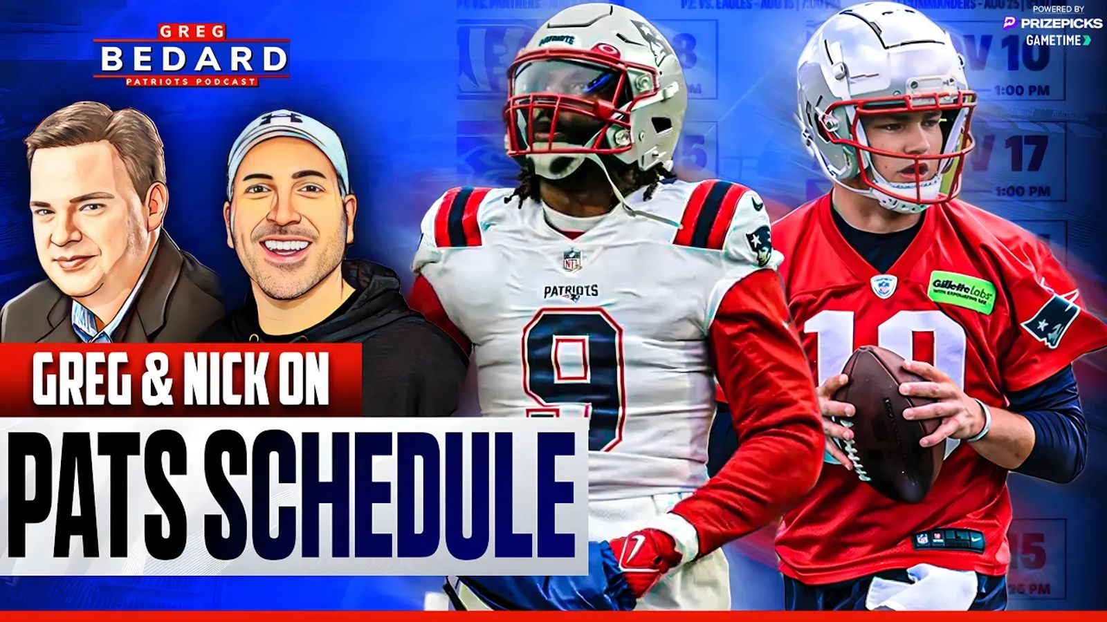 .@PrizePicks and @Gametime Bedard Patriots Pod: Some actual optimism ...