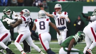 Bedard's Breakdown: Drake Maye continues to get better, and he still has room to grow taken at BSJ Headquarters (Patriots). Photo by (USA Today Network)