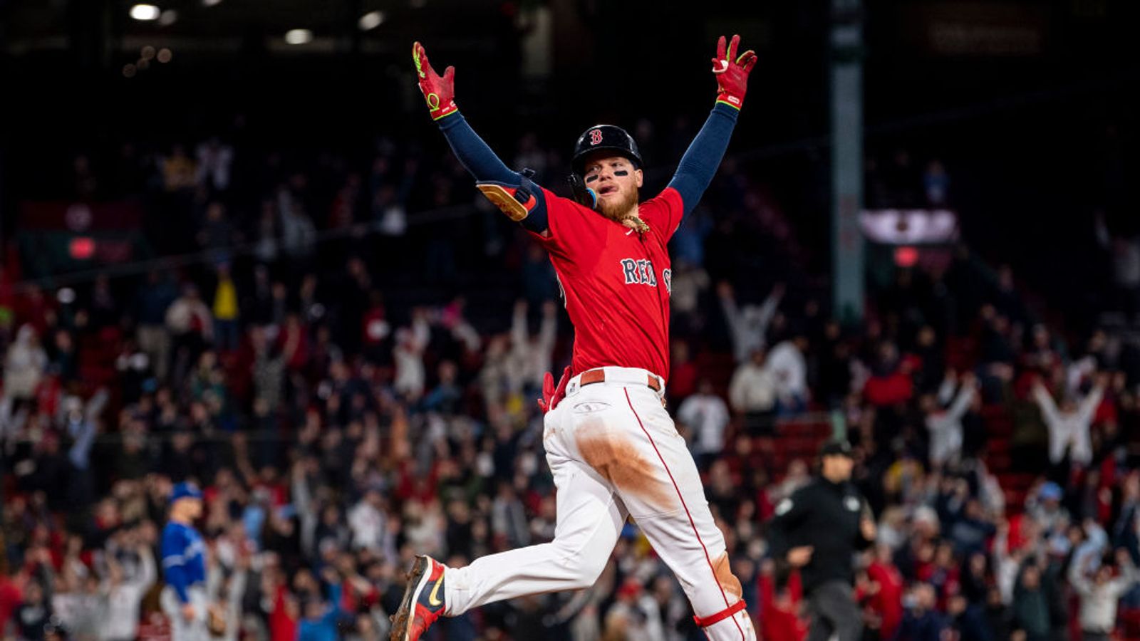 Alex Verdugo of the Boston Red Sox high fives Masataka Yoshida after  News Photo - Getty Images