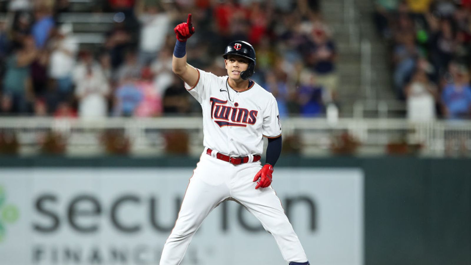 Brayan Bello of the Boston Red Sox reacts after the final out of