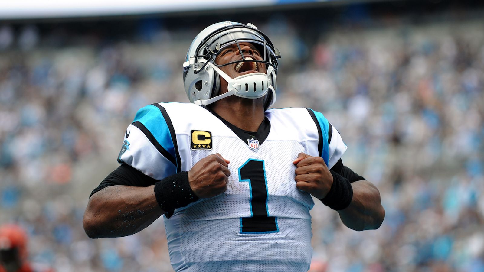 Cam Newton earns his 'starter' label in first padded practice for