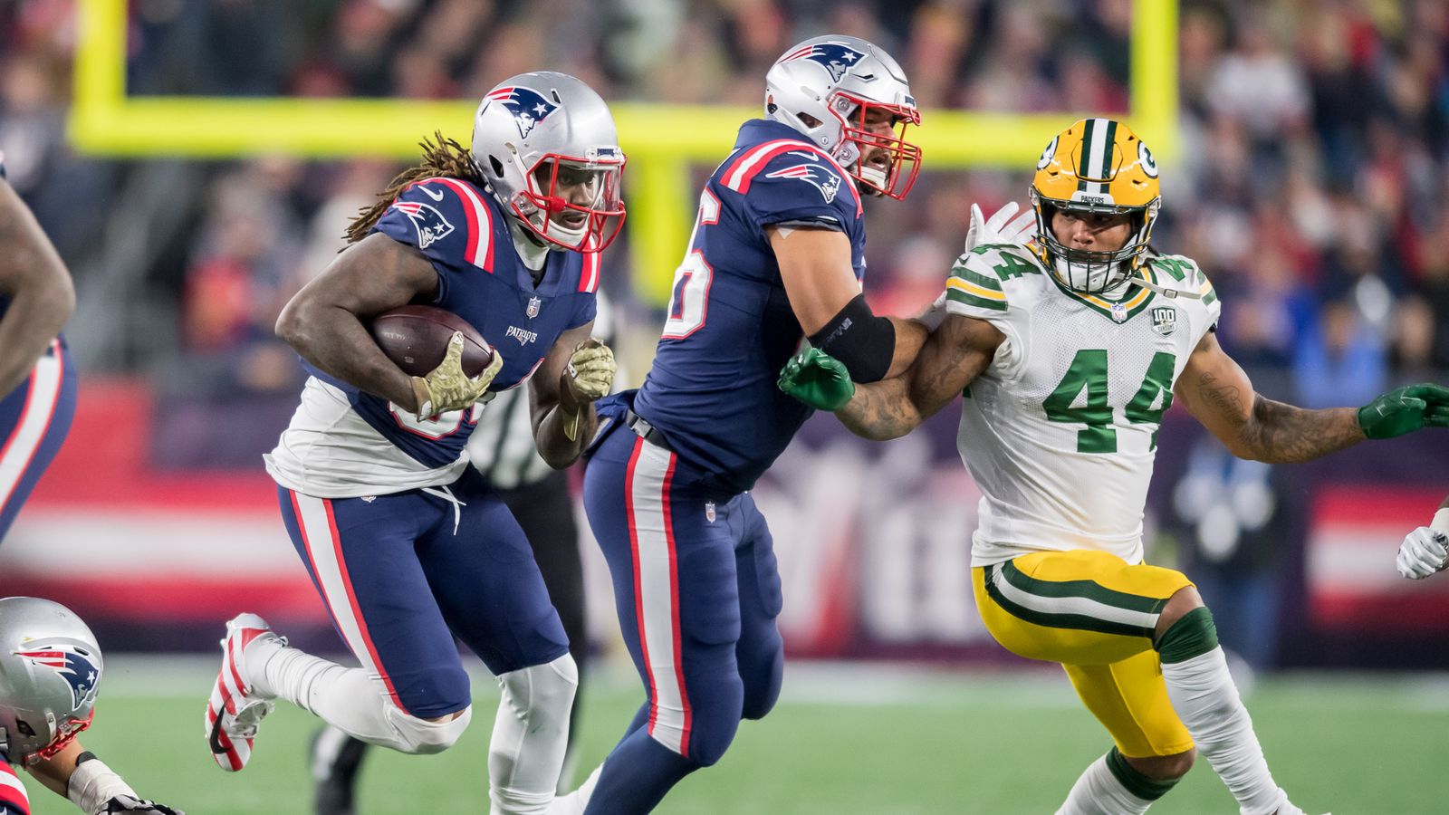 Cordarrelle Patterson of the New England Patriots runs with the ball