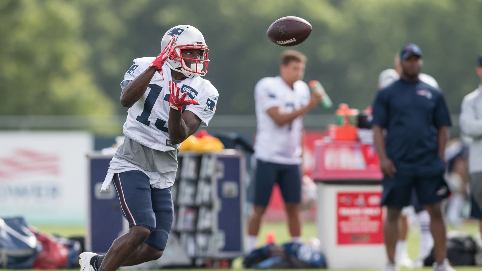 Rex Burkhead had a very valid excuse for being late to practice