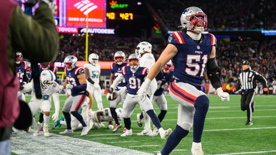 Giardi: Mike's Musings on Maye's MVP push, plus LBs bringing the violence taken at BSJ Headquarters (Patriots). Photo by (Adam Richins for BSJ)