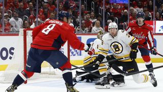 BSJ Live Coverage: Bruins at Capitals, 3 p.m. - Bruins travel to D.C. as Eastern Conference playoff race tightens taken at BSJ Headquarters (Bruins). Photo by (Geoff Burke-Imagn Images)