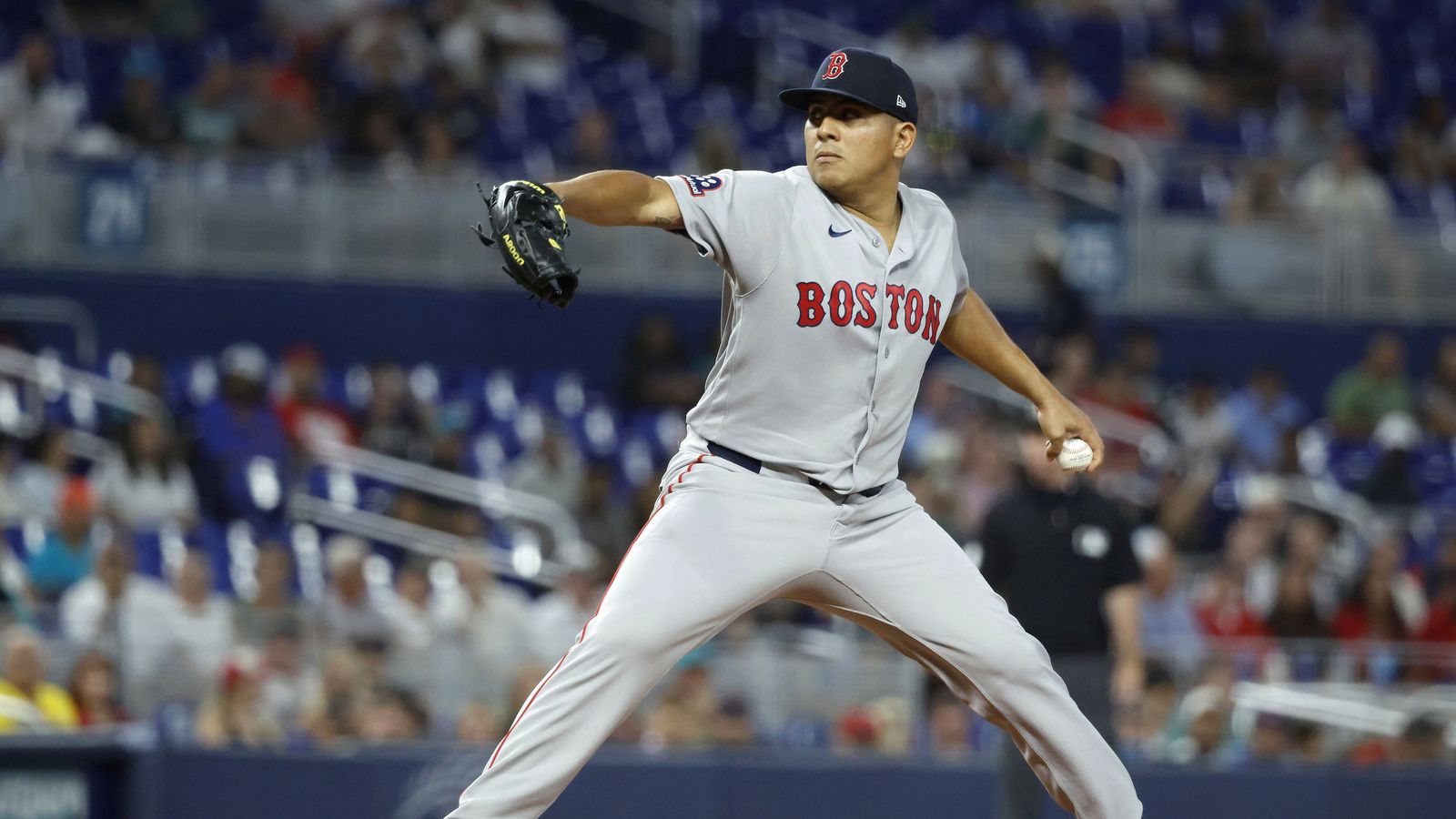 BSJ Live Coverage: Red Sox 2 at Marlins 2 (8th) - Abreu scores in 8th taken at BSJ Headquarters (Top Red Sox). Photo by ( Rhona Wise-Imagn Images)